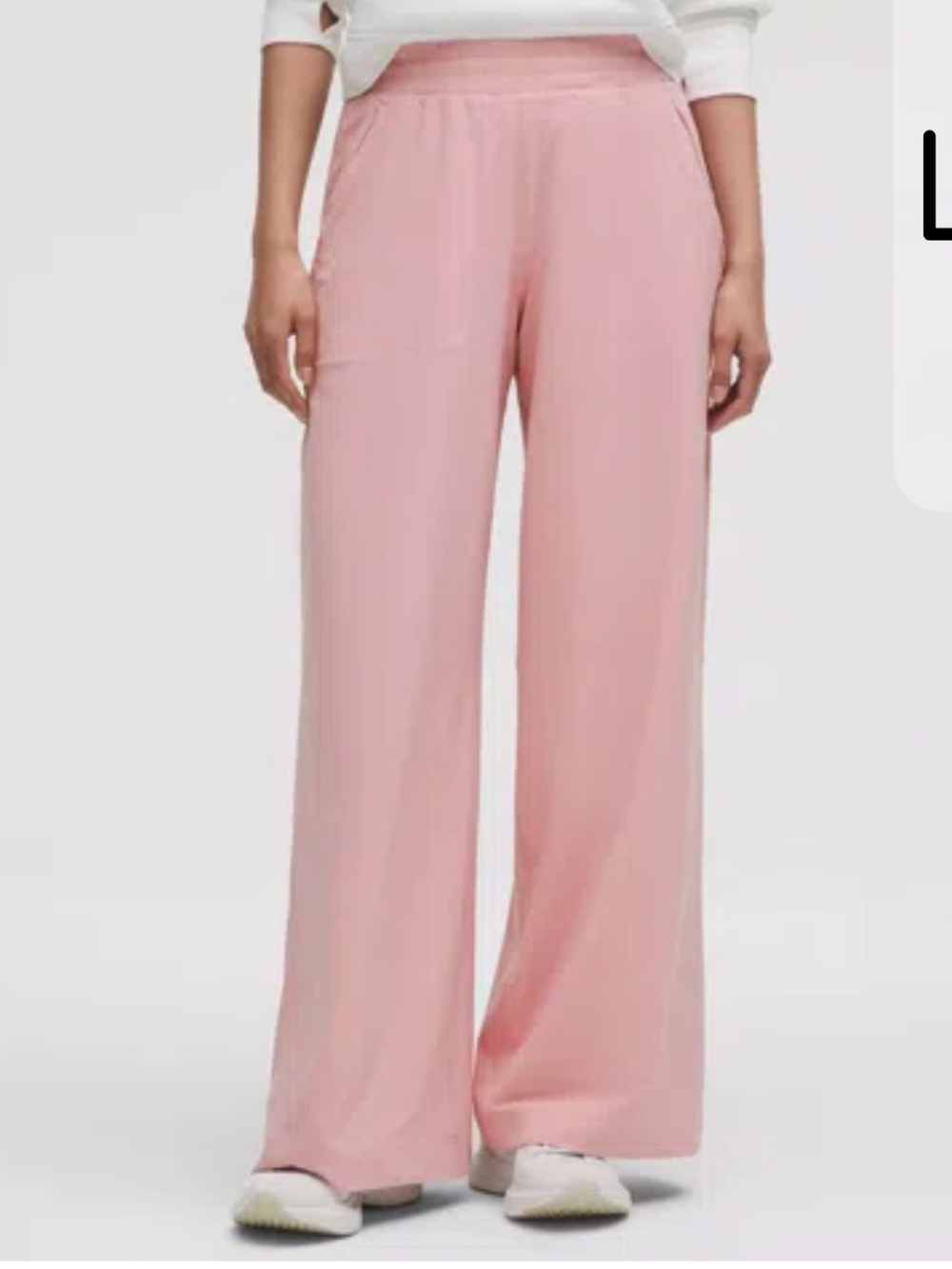 Lululemon Wide-Leg Lounge Pants in Light Pink